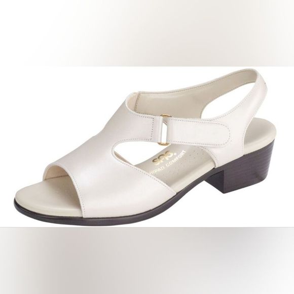 SAS Suntimer Comfort Cushioned Heeled Sandals White Size 6½‎ N Narrow - Picture 2 of 9